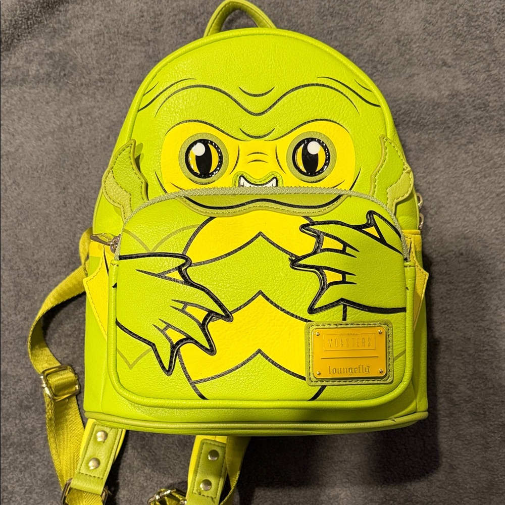 Loungefly Neon Lime Monster Creature From the Black Lagoon Backpack